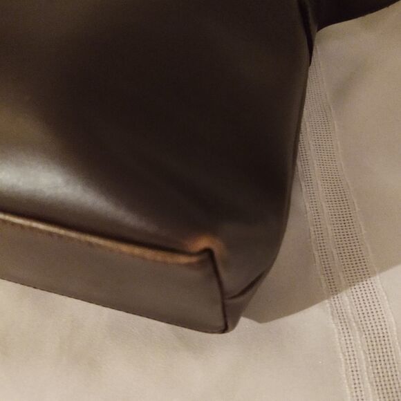 Liz Claiborne Brown Leather Shoulder Bag Purse - Picture 12 of 16